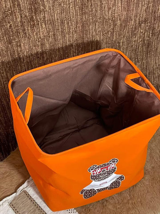 Panier à linge orangé Suprem