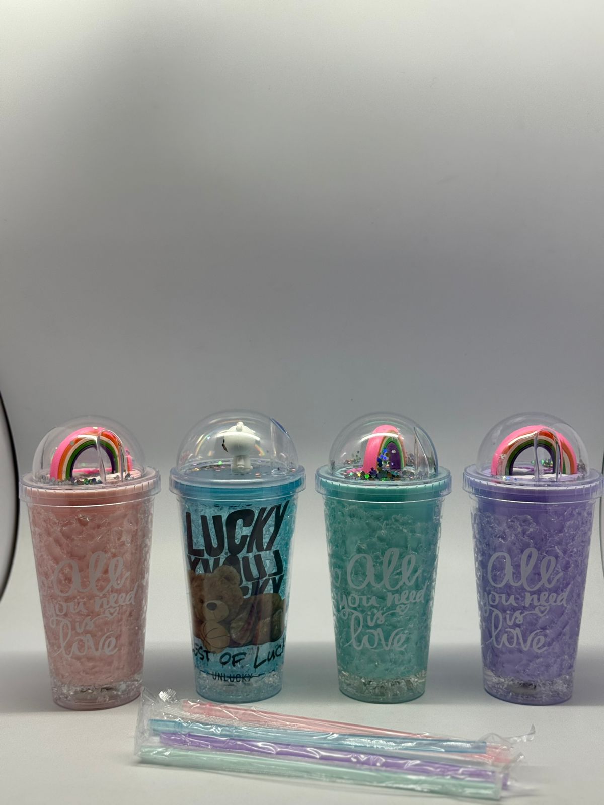 ✨ Gobelet magique 400ml avec licorne 3D et design “Smile Sparkle Shine” 🌟 Parfait pour vos boissons fraîches avec style 💖