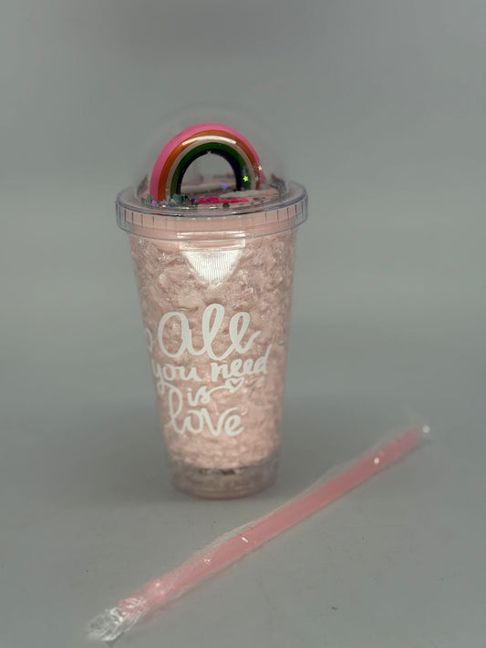 ✨ Gobelet magique 400ml avec licorne 3D et design “Smile Sparkle Shine” 🌟 Parfait pour vos boissons fraîches avec style 💖