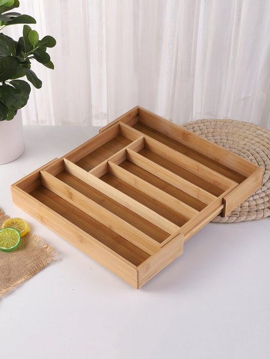 Range couverts extensible en bambou