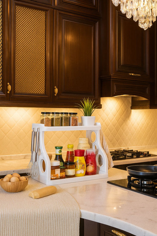 Étagère de Cuisine Multifonction – Support Épices & Condiments