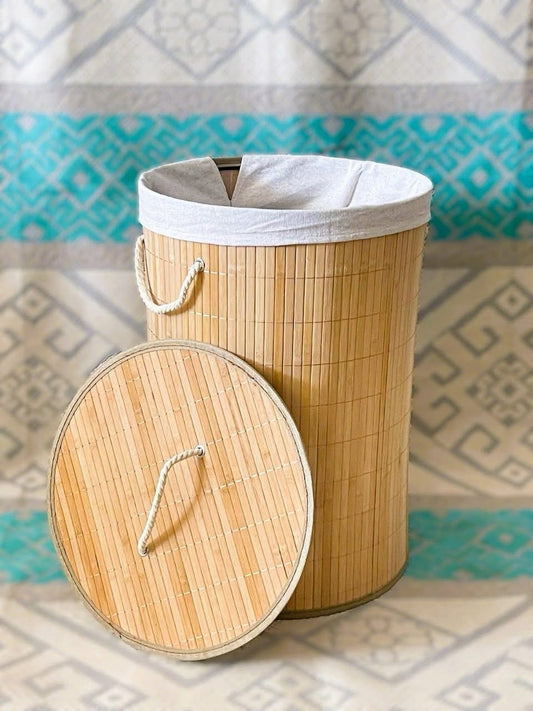 Panier à linge en bambou (rond )