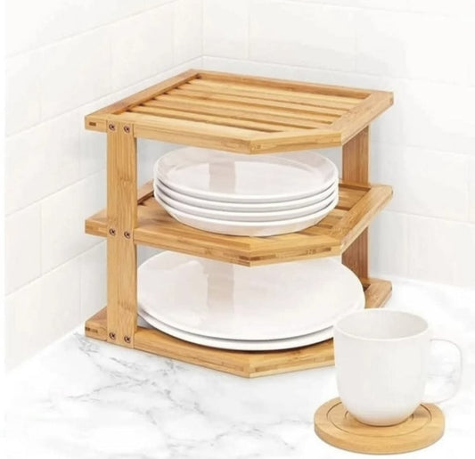 Support du coin en bambou 3 étages