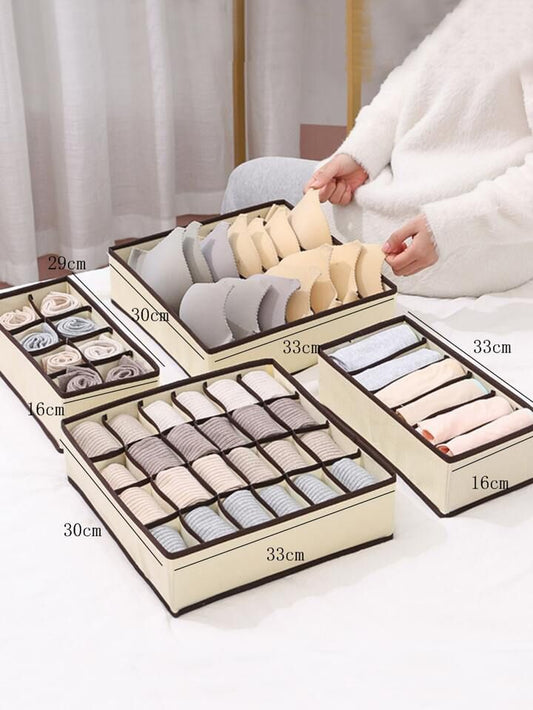 Boîte de rangement sous vêtements Beige ✨