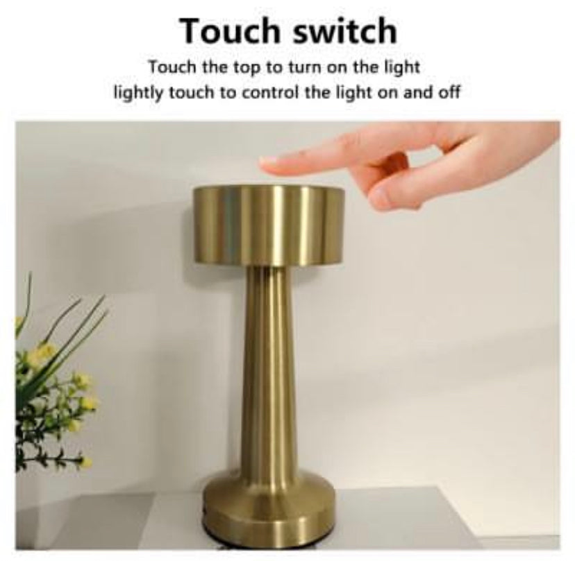 Retro Table Lamp Metal Touch Decor