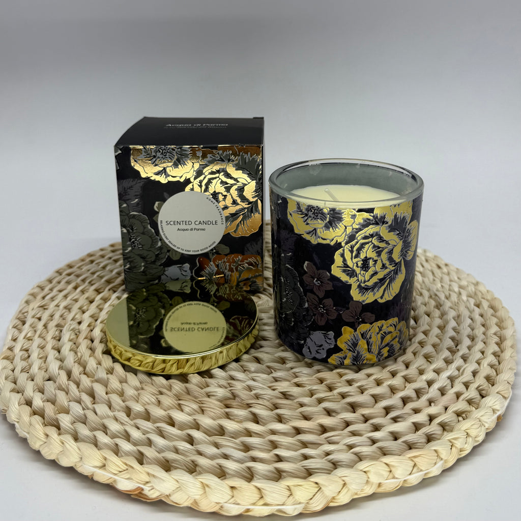 Bougie parfumée "Parfum d'Intérieur" AXW2015 dans un verre avec couvercle D8*9cm