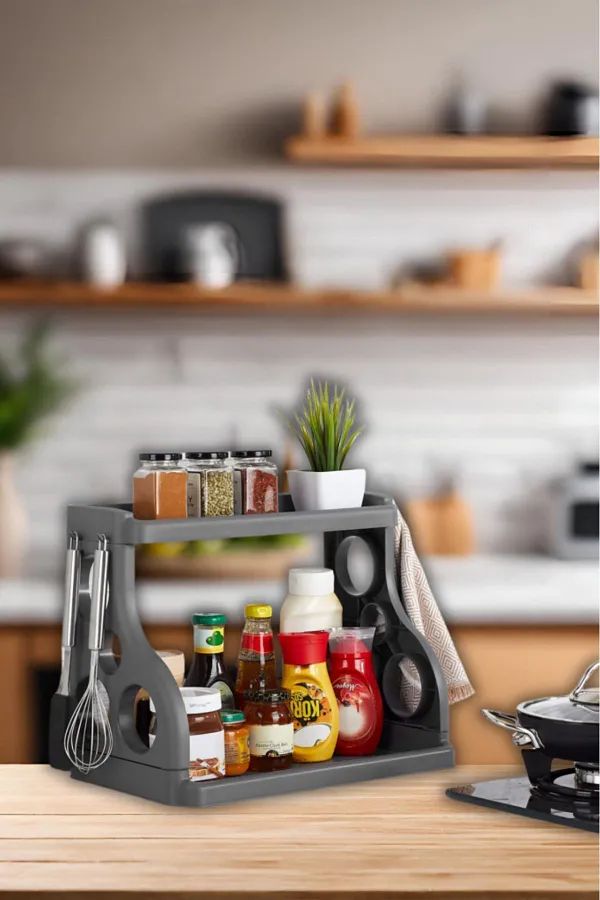 Étagère de Cuisine Multifonction – Support Épices & Condiments