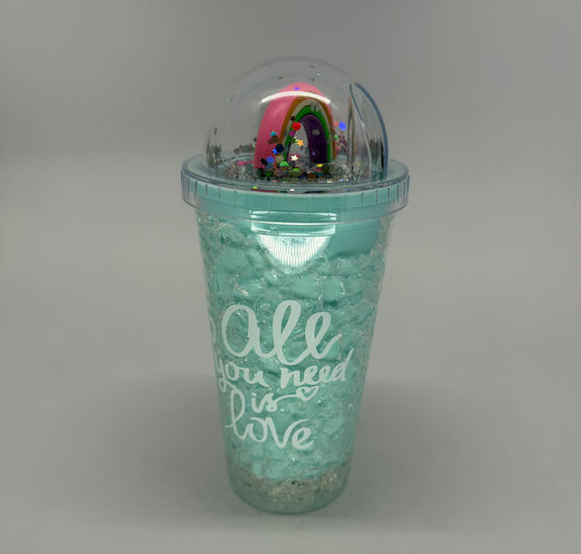 ✨ Gobelet magique 400ml avec licorne 3D et design “Smile Sparkle Shine” 🌟 Parfait pour vos boissons fraîches avec style 💖