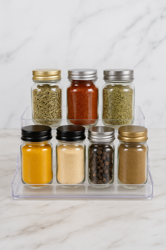 Support transparent à 3 étages CAN PLAST