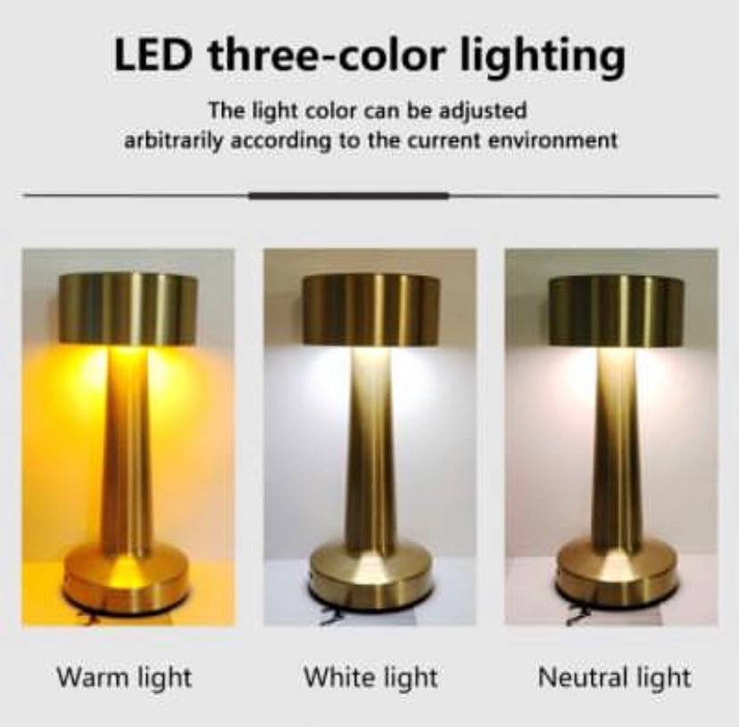 Retro Table Lamp Metal Touch Decor