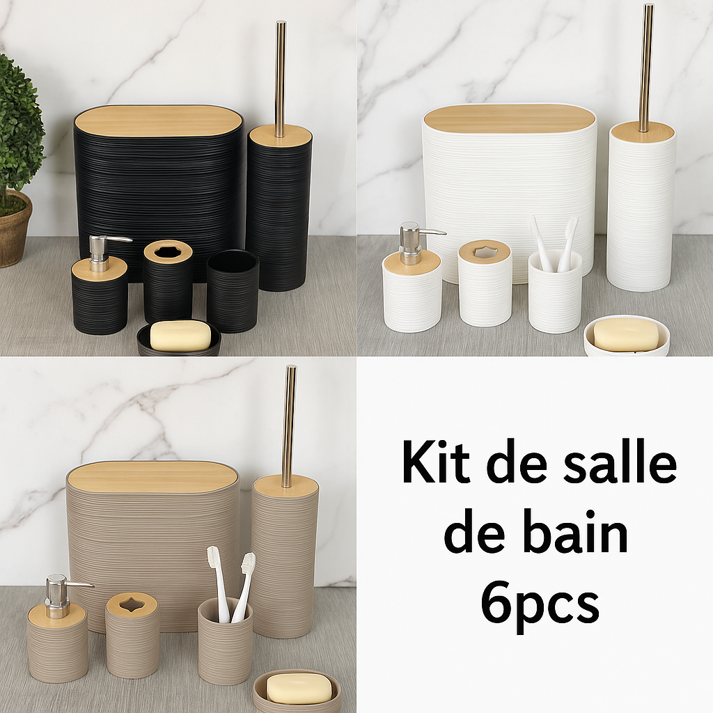 kit salle de bain 6pcs