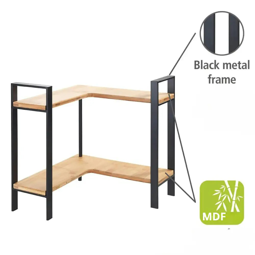 Étagère d’angle MDF pour cuisine 2 Niveaux