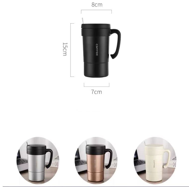 Stainless Steel Tumbler - Vacuum Insulated Coffee Travel Mug with Lid -600ml Coffee Cup for Keep Hot/Ice Coffee, Tea and Beer | 600 ml