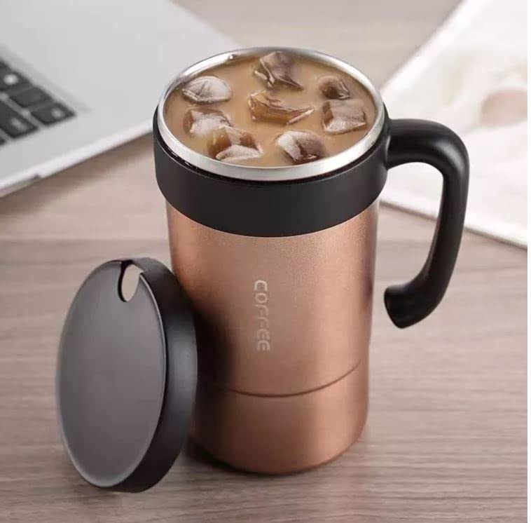 Stainless Steel Tumbler - Vacuum Insulated Coffee Travel Mug with Lid -600ml Coffee Cup for Keep Hot/Ice Coffee, Tea and Beer | 600 ml