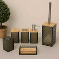 SERIE SALLE DE BAIN DIAMOND 6PCS EN MIEL AVEC BAMBOO