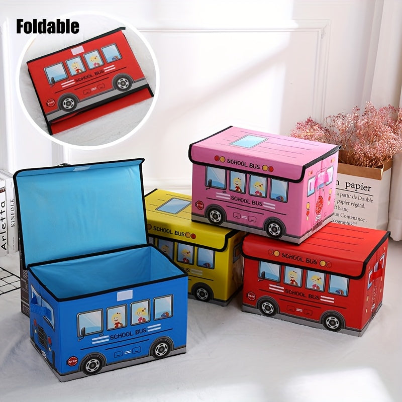 Boîte de rangement enfant pliable – Design Bus CartoonBoîte de rangement enfant pliable – Design Bus Cartoon
