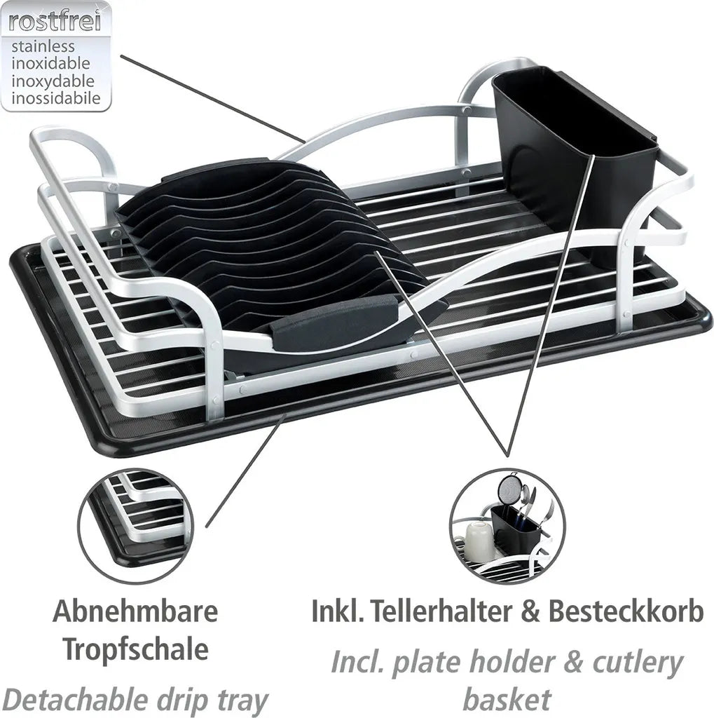 Egouttoir WENKO Alu Noir Argent
