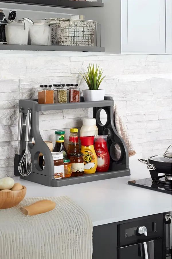 Étagère de Cuisine Multifonction – Support Épices & Condiments