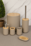 Kit De Salle De Bain 6 Pièces avec touche en bamboo