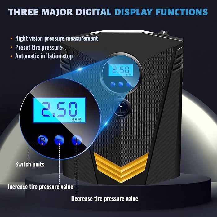 Gonfleur De Pneu Compresseur D'air Portable 12 V