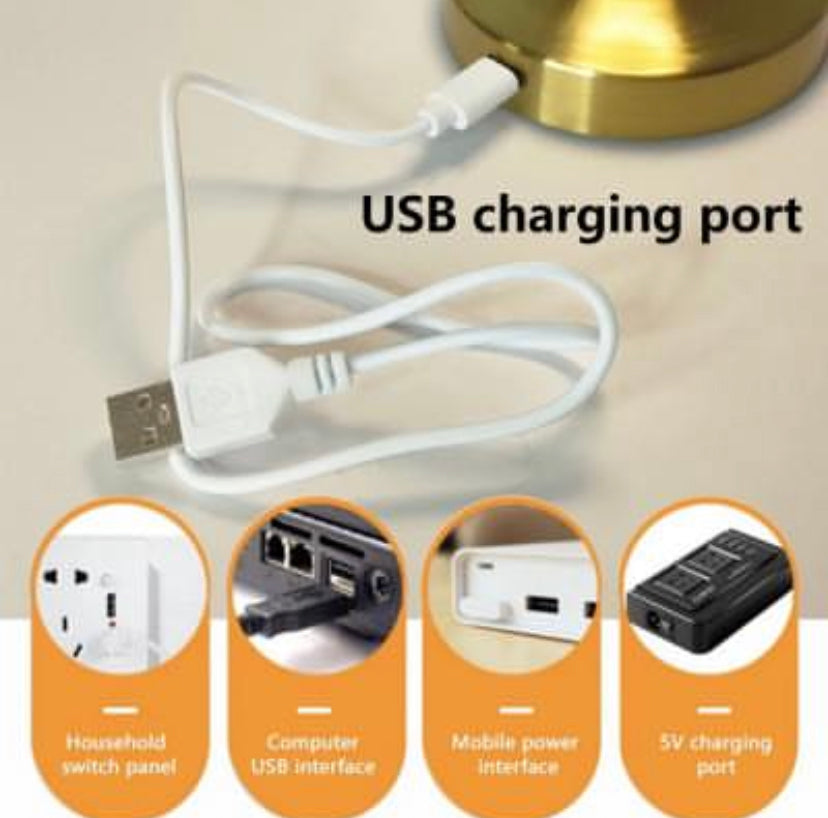 Retro Table Lamp Metal Touch Decor