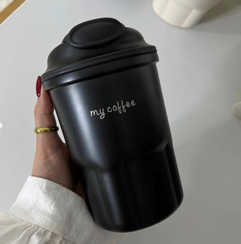 🌸 Thermos coréen mignon avec paille – 450 ml 🌸