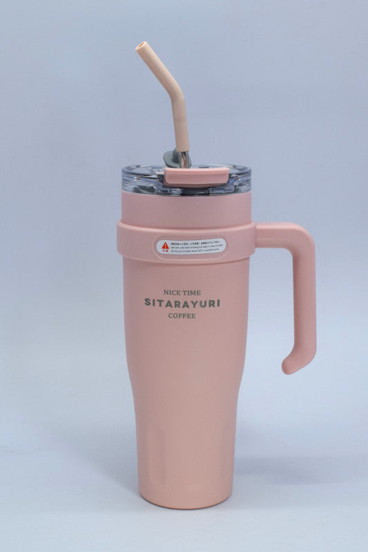 Goblet thermos isotherme en acier inoxydable avec paille en inox "SITARAYURI"