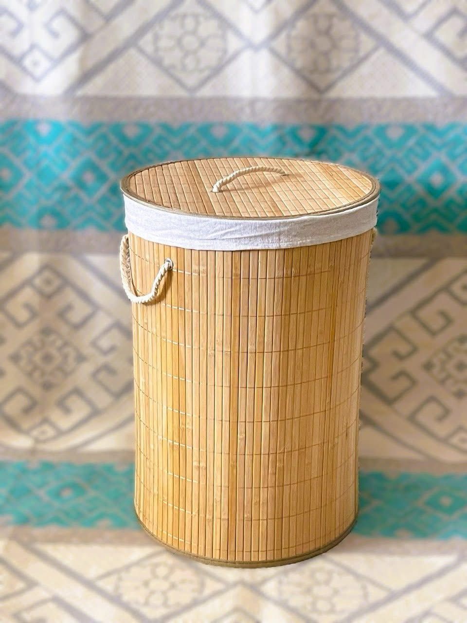 Panier à linge en bambou (rond )