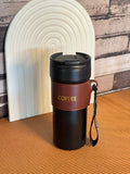 Thermos isotherme fashion avec bande cuir 600ML