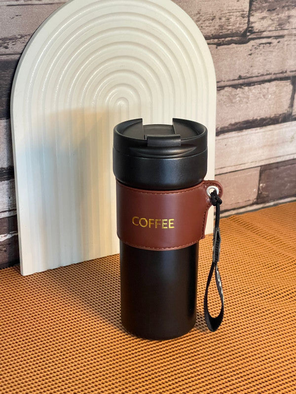 Thermos isotherme fashion avec bande cuir 600ML