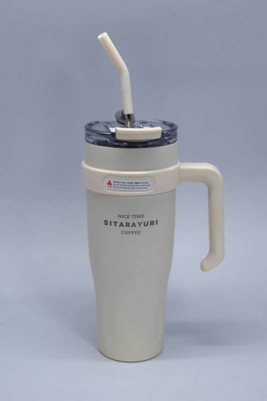 Goblet thermos isotherme en acier inoxydable avec paille en inox "SITARAYURI"