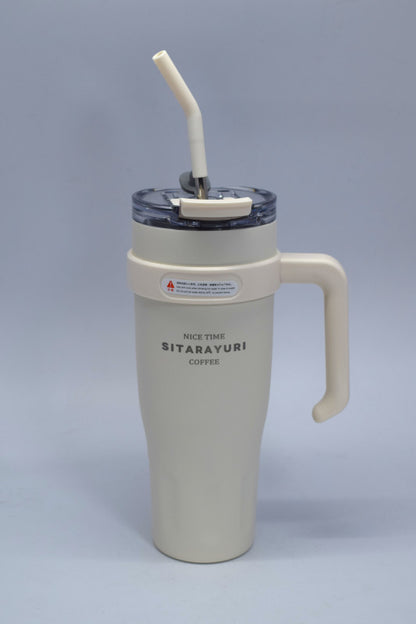 Goblet thermos isotherme en acier inoxydable avec paille en inox "SITARAYURI"