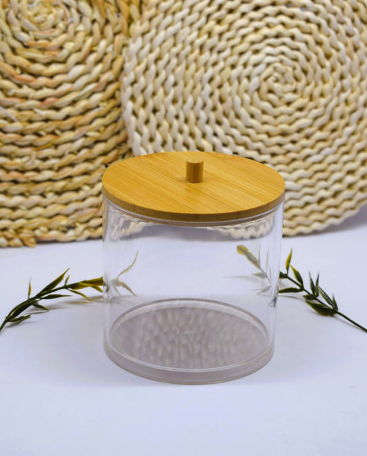 Boite de rangement avec couvercle en bambou
