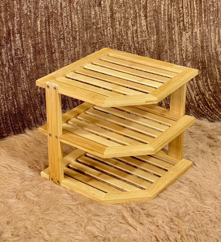 Support du coin en bambou 3 étages