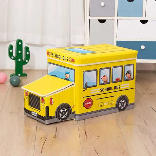 Boîte de rangement enfant pliable – Design Bus CartoonBoîte de rangement enfant pliable – Design Bus Cartoon