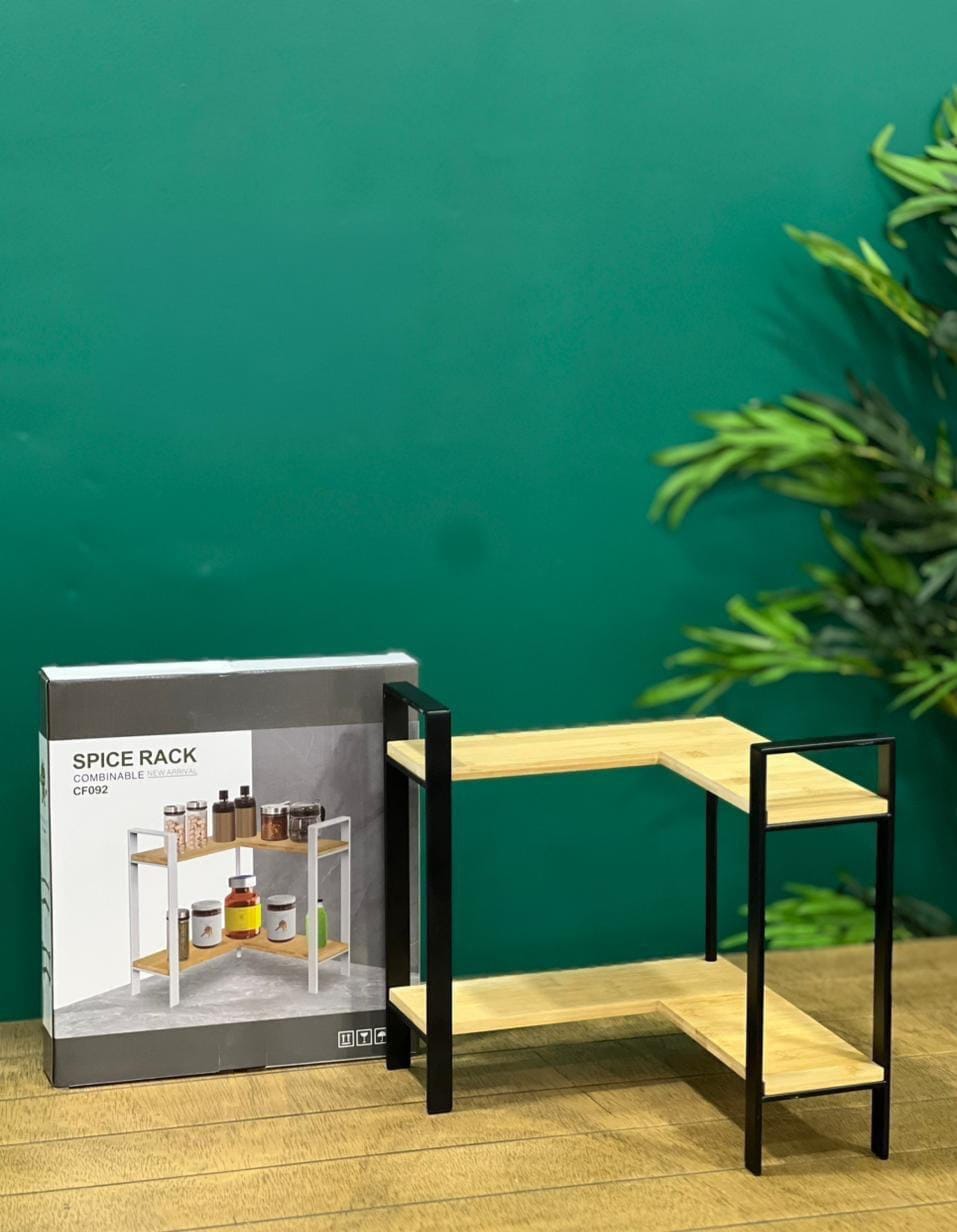 Étagère d’angle MDF pour cuisine 2 Niveaux