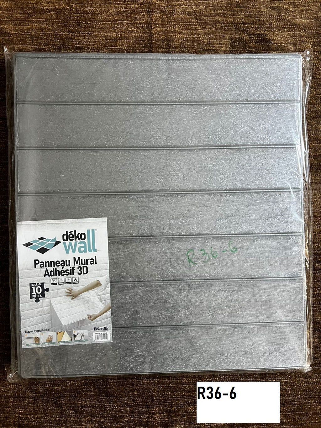Panneau Mural Adhésif 3D – Modèle R36-6 (70x70 cm)