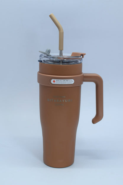 Goblet thermos isotherme en acier inoxydable avec paille en inox "SITARAYURI"
