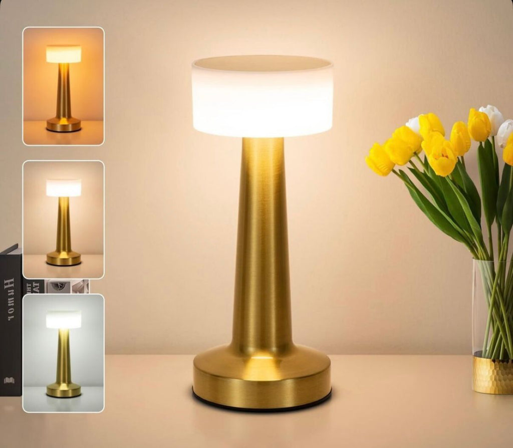 Retro Table Lamp Metal Touch Decor