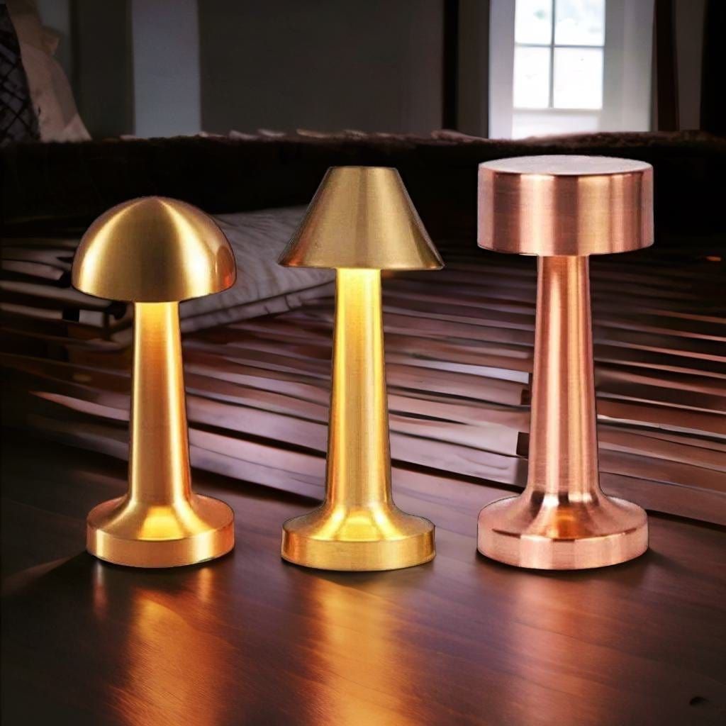 Retro Table Lamp Metal Touch Decor