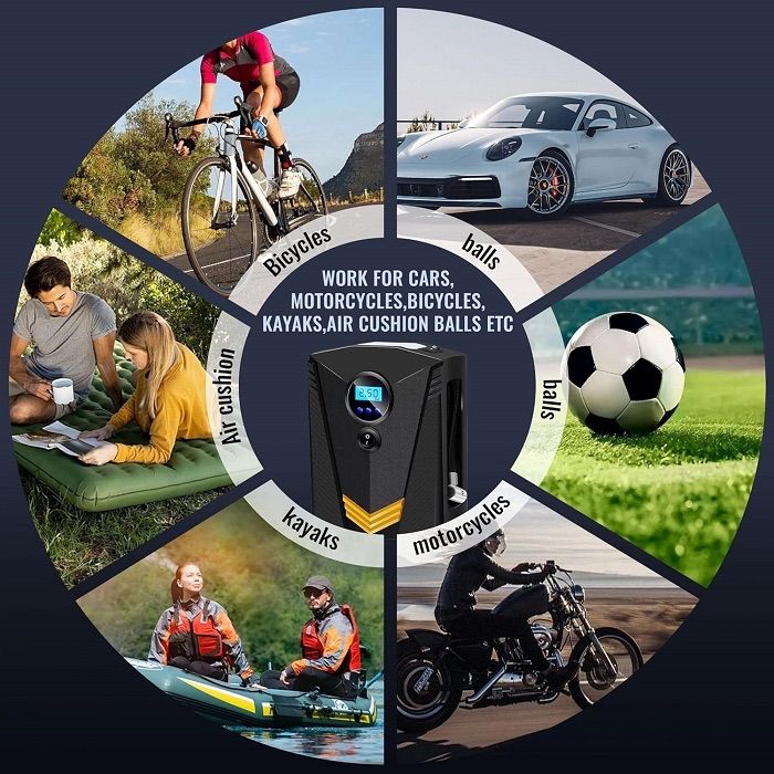 Gonfleur De Pneu Compresseur D'air Portable 12 V