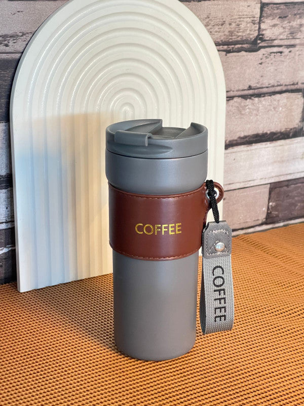 Thermos isotherme fashion avec bande cuir 600ML