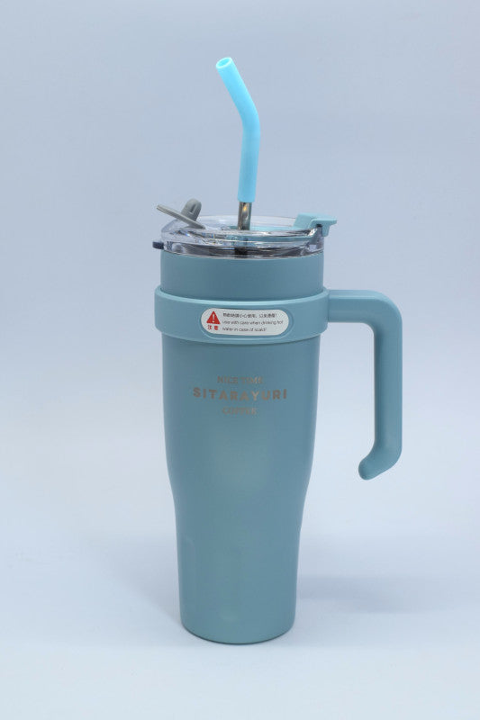 Goblet thermos isotherme en acier inoxydable avec paille en inox "SITARAYURI"