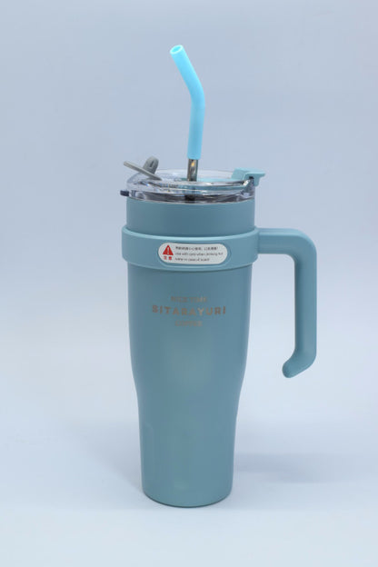 Goblet thermos isotherme en acier inoxydable avec paille en inox "SITARAYURI"