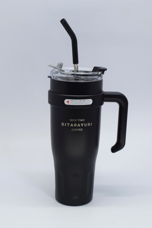 Goblet thermos isotherme en acier inoxydable avec paille en inox "SITARAYURI"