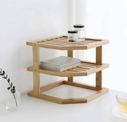 Support du coin en bambou 3 étages